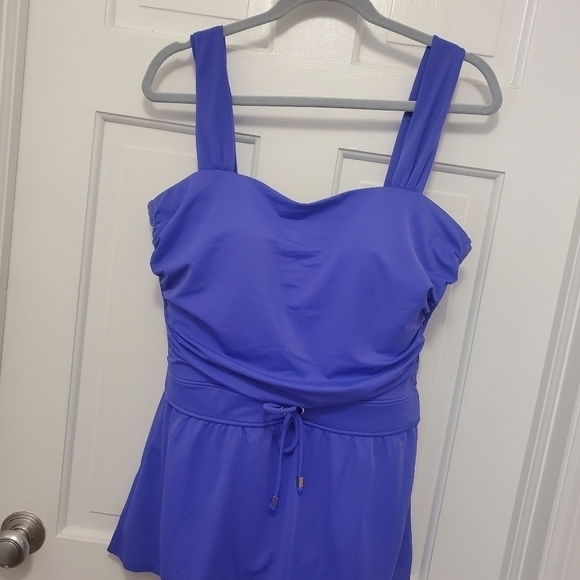 Coastal Blue Purple One Piece Swimsuit Size 16/18 - Picture 8 of 11